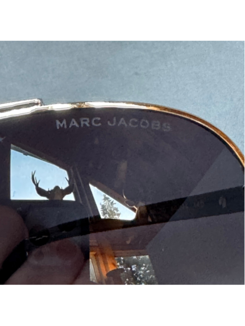 NEW Marc Jacobs 760/S Aviator Sunglasses Gold Black Gray Gradient 60mm - Picture 8 of 11